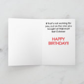 Happy Face Humors Geburtstagkarte Karte (Innenseite)