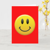 Happy Face Karte (Gelbe Blume)