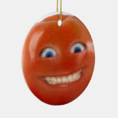 Happy Face lächelnd Tomato Keramikornament (Rechts)