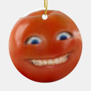 Happy Face lächelnd Tomato Keramikornament