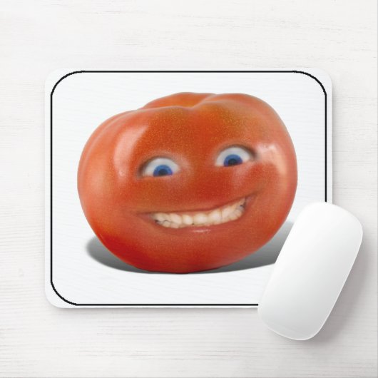 Happy Face lächelnd Tomato Mousepad (Mit Mouse)