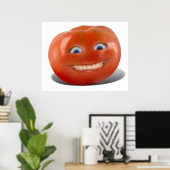 Happy Face lächelnd Tomato Poster (Heimbüro)
