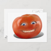 Happy Face lächelnd Tomato Postkarte (Vorne/Hinten)