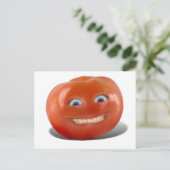 Happy Face lächelnd Tomato Postkarte (Stehend Vorderseite)