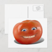 Happy Face lächelnd Tomato Postkarte (Vorne/Hinten)