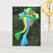 Happy Face Man mit der Schrift, Custom Karte (Gelbe Blume)