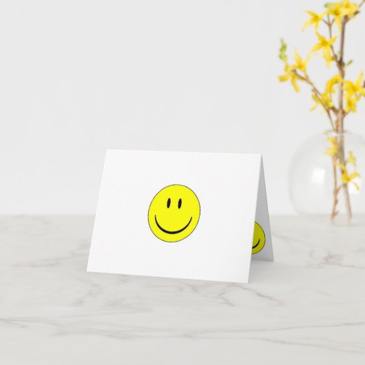 Happy Face Note Card Karte (Gelbe Blume)