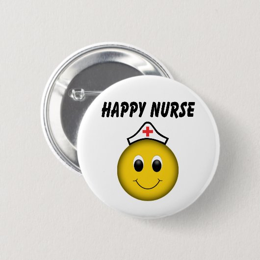 Happy Face Nurse Button (Vorne & Hinten)