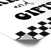 Happy Face One Happy Typ Cards and Gifts Sign Poster (Ecke)