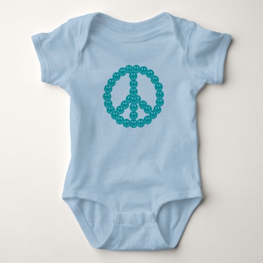 Happy Face Peace Baby Strampler (Vorderseite)