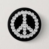 Happy Face Peace Button (Vorderseite)