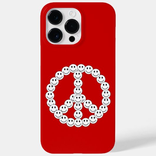 Happy Face Peace Case-Mate iPhone Hülle (Rückseite)