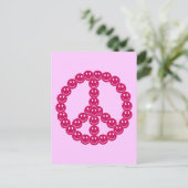 Happy Face Peace Postkarte (Stehend Vorderseite)
