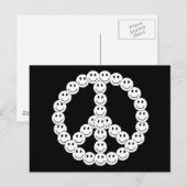 Happy Face Peace Postkarte (Vorne/Hinten)