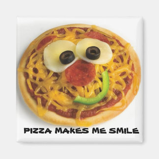 Happy Face Pizza Magnet