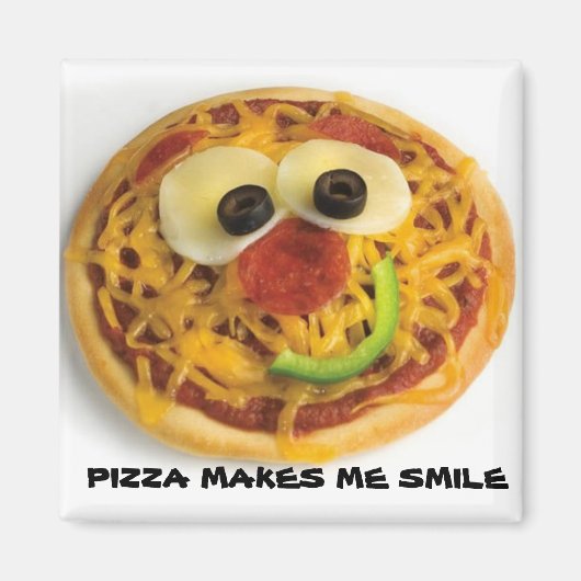 Happy Face Pizza Magnet (Vorne)