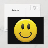 Happy Face Postkarte (Vorne/Hinten)