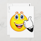 Happy Face Postkarte (Vorne/Hinten)