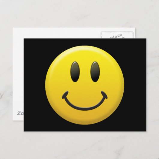 Happy Face Postkarte (Vorne/Hinten)