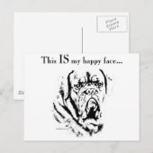 Happy Face Postkarte (Vorne/Hinten)