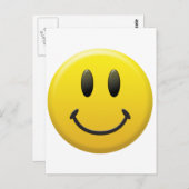 Happy Face Postkarte (Vorne/Hinten)