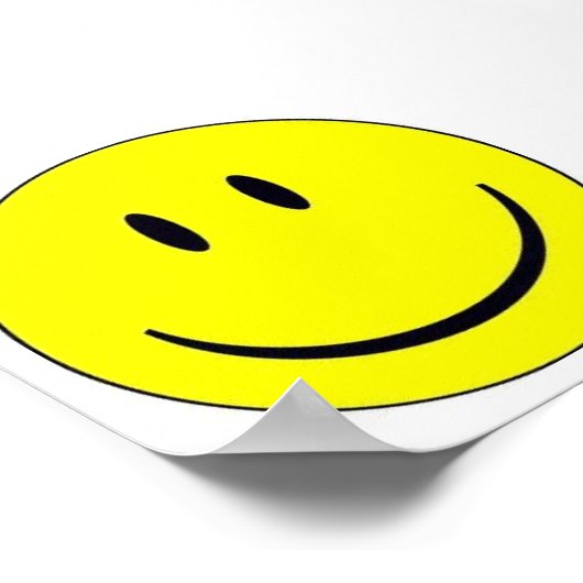 Happy Face Print Poster (Ecke)