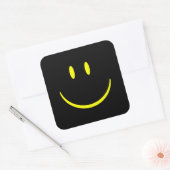 Happy Face Quadratischer Aufkleber (Umschlag)