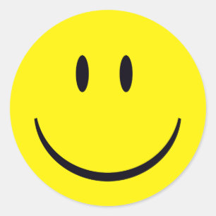 Happy Face Runder Aufkleber