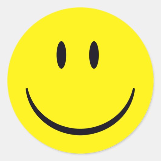 Happy Face Runder Aufkleber (Vorderseite)