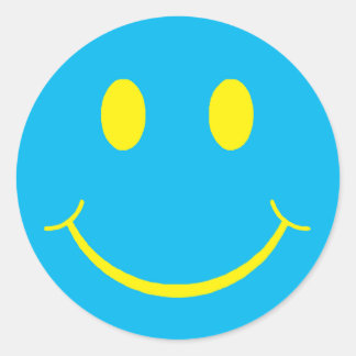 Happy Face Runder Aufkleber