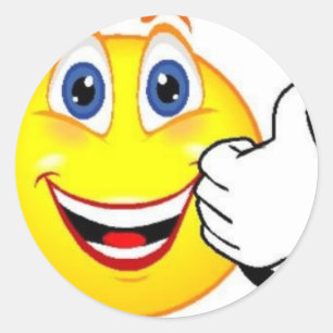 Happy Face Runder Aufkleber