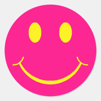 Happy Face Runder Aufkleber
