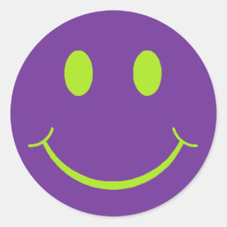 Happy Face Runder Aufkleber