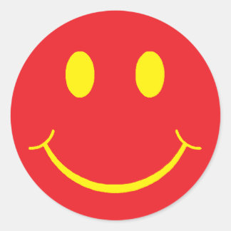 Happy Face Runder Aufkleber