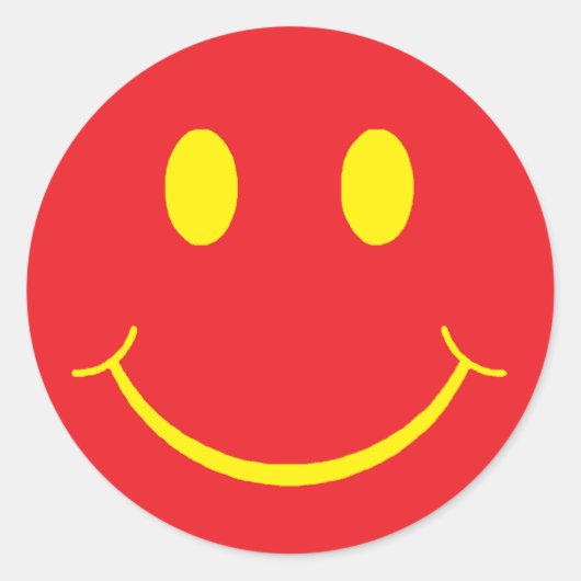 Happy Face Runder Aufkleber (Vorderseite)