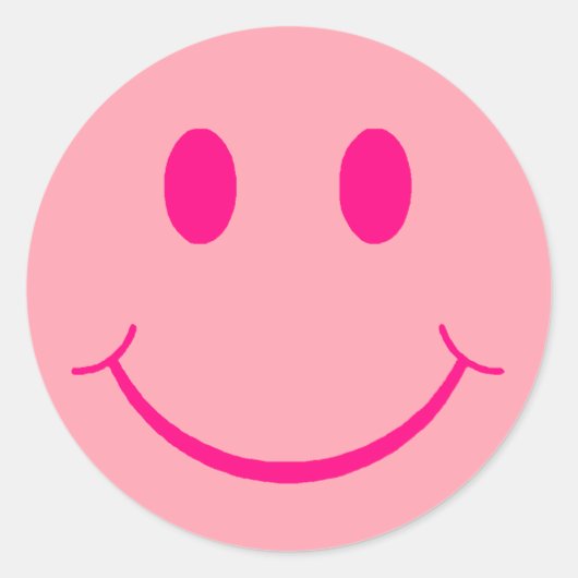 Happy Face Runder Aufkleber (Vorderseite)