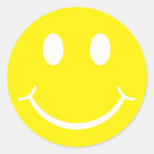 Happy Face Runder Aufkleber (Vorderseite)