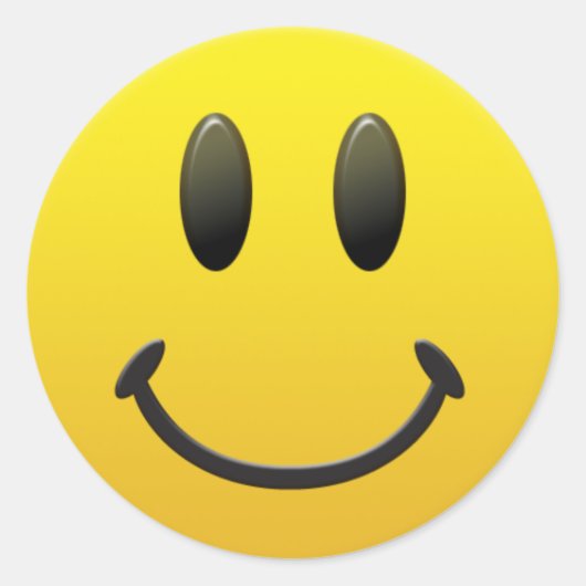 Happy Face Runder Aufkleber (Vorderseite)