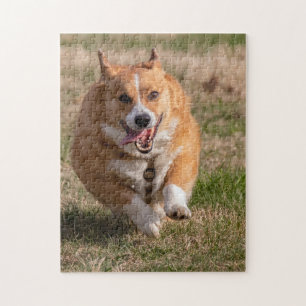 Happy Face Running Corgi Puzzle
