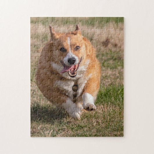 Happy Face Running Corgi Puzzle (Vertikal)