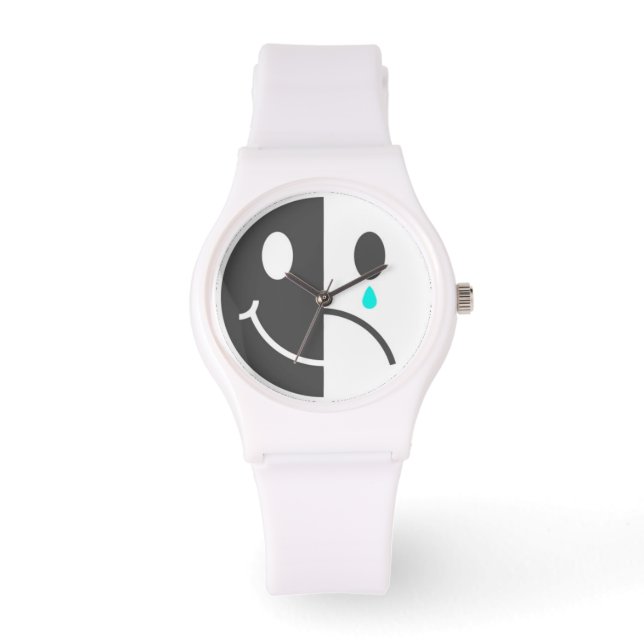 Happy Face Sad Face Watch Armbanduhr (Vorderseite)