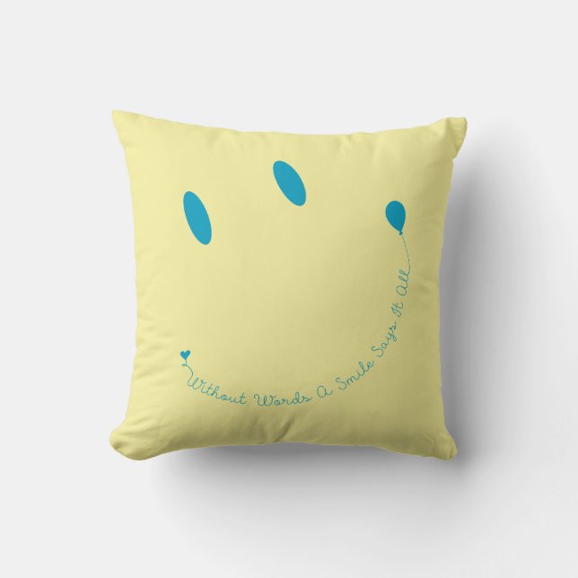 Happy Face Smile Kissen (Vorderseite)