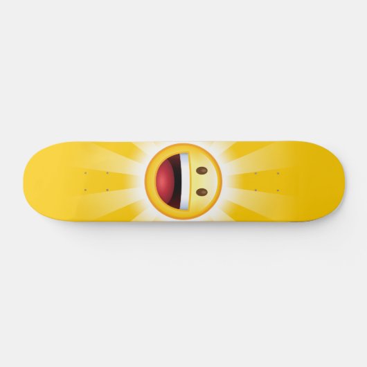 Happy Face Smiley Emoji Skateboard (Horizontal)
