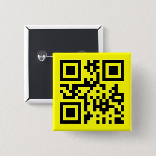 Happy Face Smiling Emoji — QR Code Button (Vorne & Hinten)