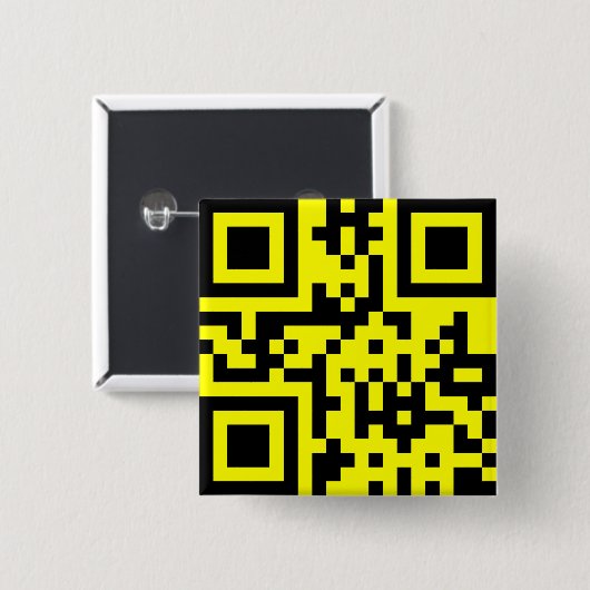Happy Face Smiling Emoji — QR Code Button (Vorne & Hinten)