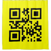Happy Face Smiling Emoji — QR Code Duschvorhang (Vorderseite)