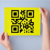 Happy Face Smiling Emoji — QR Code Flyer (Hand)