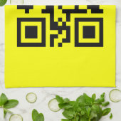 Happy Face Smiling Emoji — QR Code Geschirrtuch (Gefaltet)