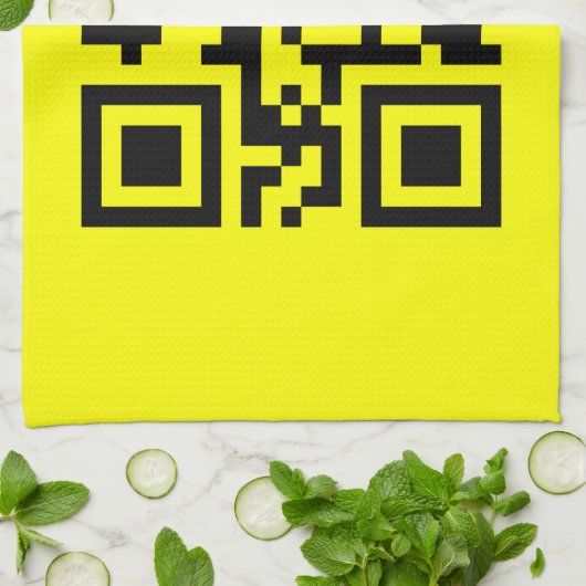 Happy Face Smiling Emoji — QR Code Geschirrtuch (Gefaltet)