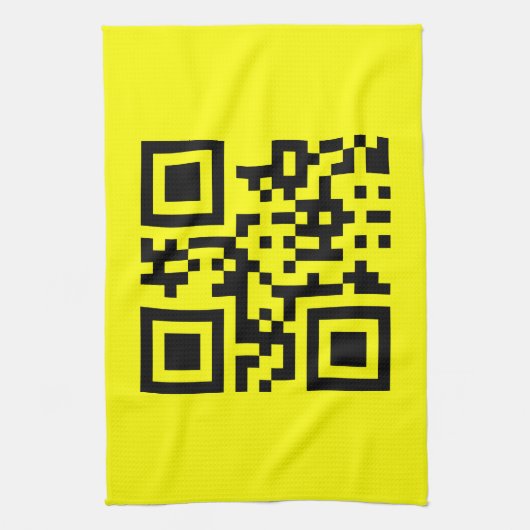Happy Face Smiling Emoji — QR Code Geschirrtuch (Vertikal)